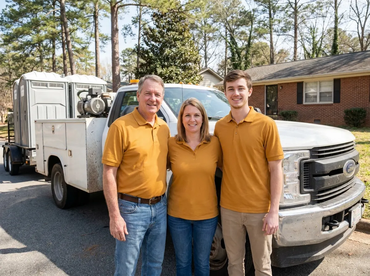 GoldenWave Temporary Toilet Solutions Group porta potty rental team in Atlanta, GA
